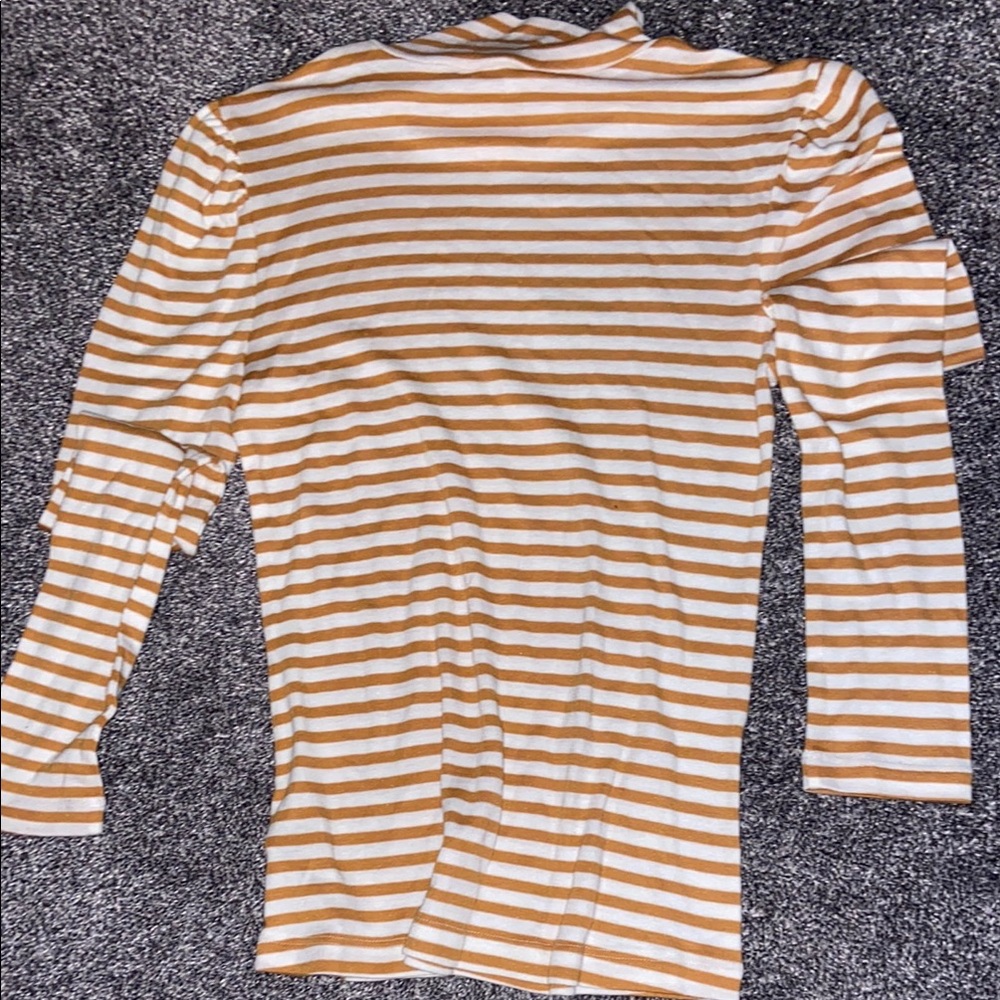 Splendid Mustard and White Striped Blouse
